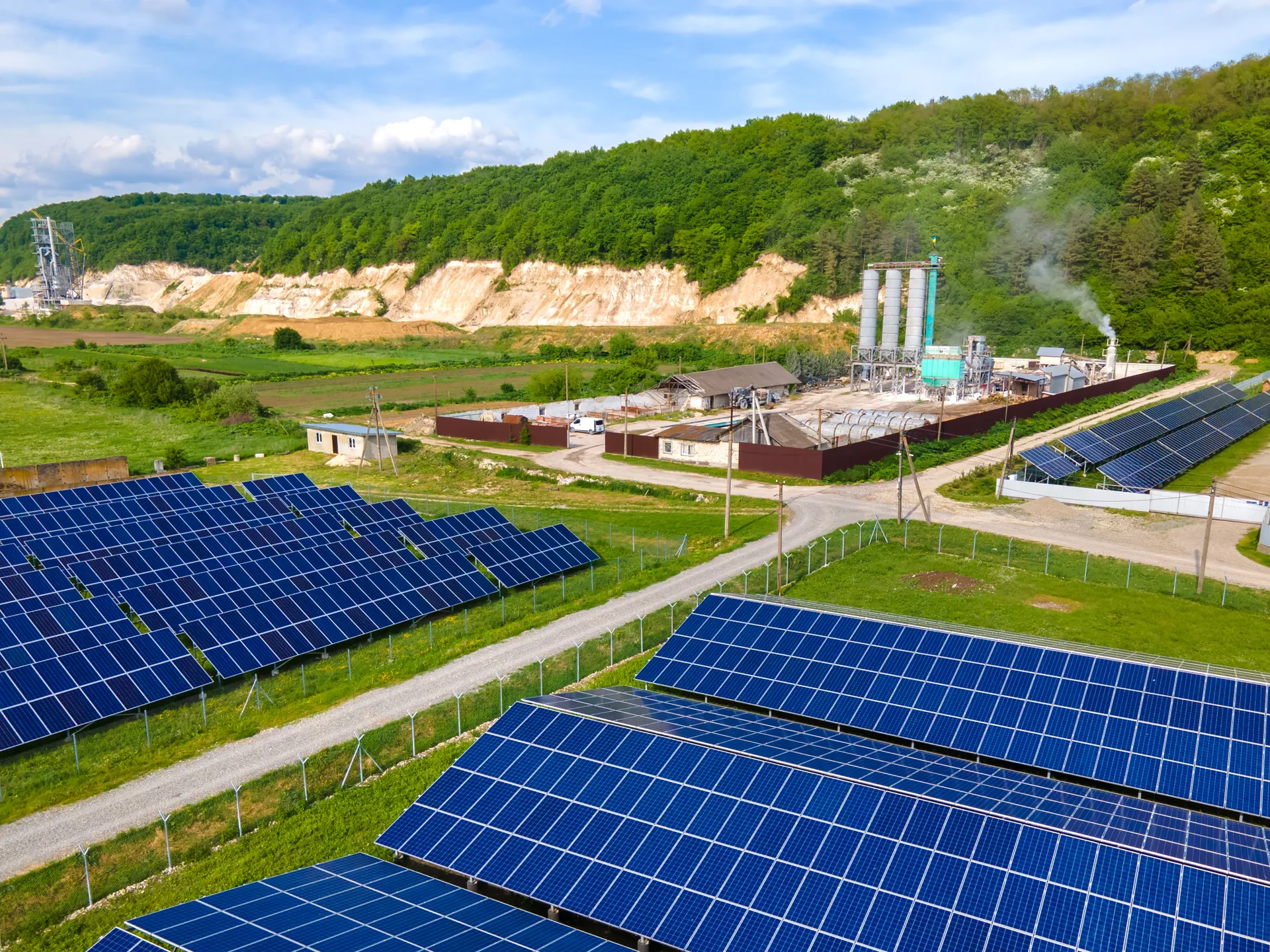 Infraestructura energética en zona natural
